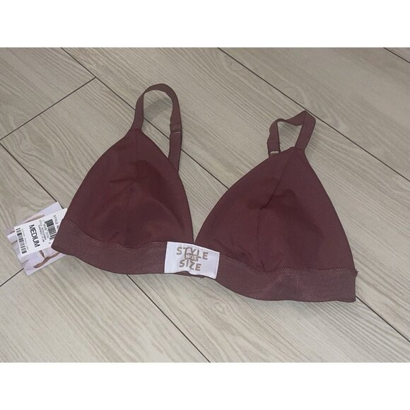 Jenni Style Not Size Womens Triangle Bra Unlined Wire Free M Medium Purple New - Picture 1 of 6